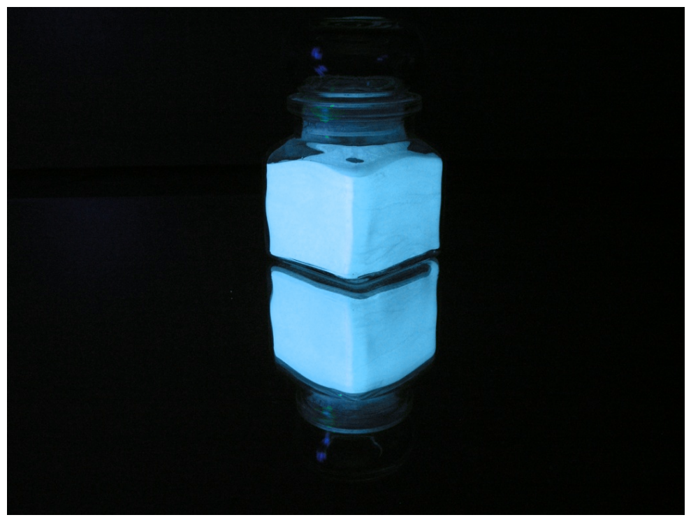 Fotoluminiscenční pigment VODNÍ - modrá/bílá 9D - 500g