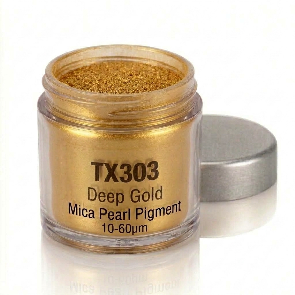 TX303 Deep Gold – Perleťový pigment Mica, 10–60 µm (Královské zlato)