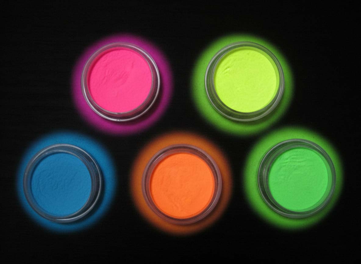 Fotoluminiscenční pigment NEON 4D - mix 5x 15g